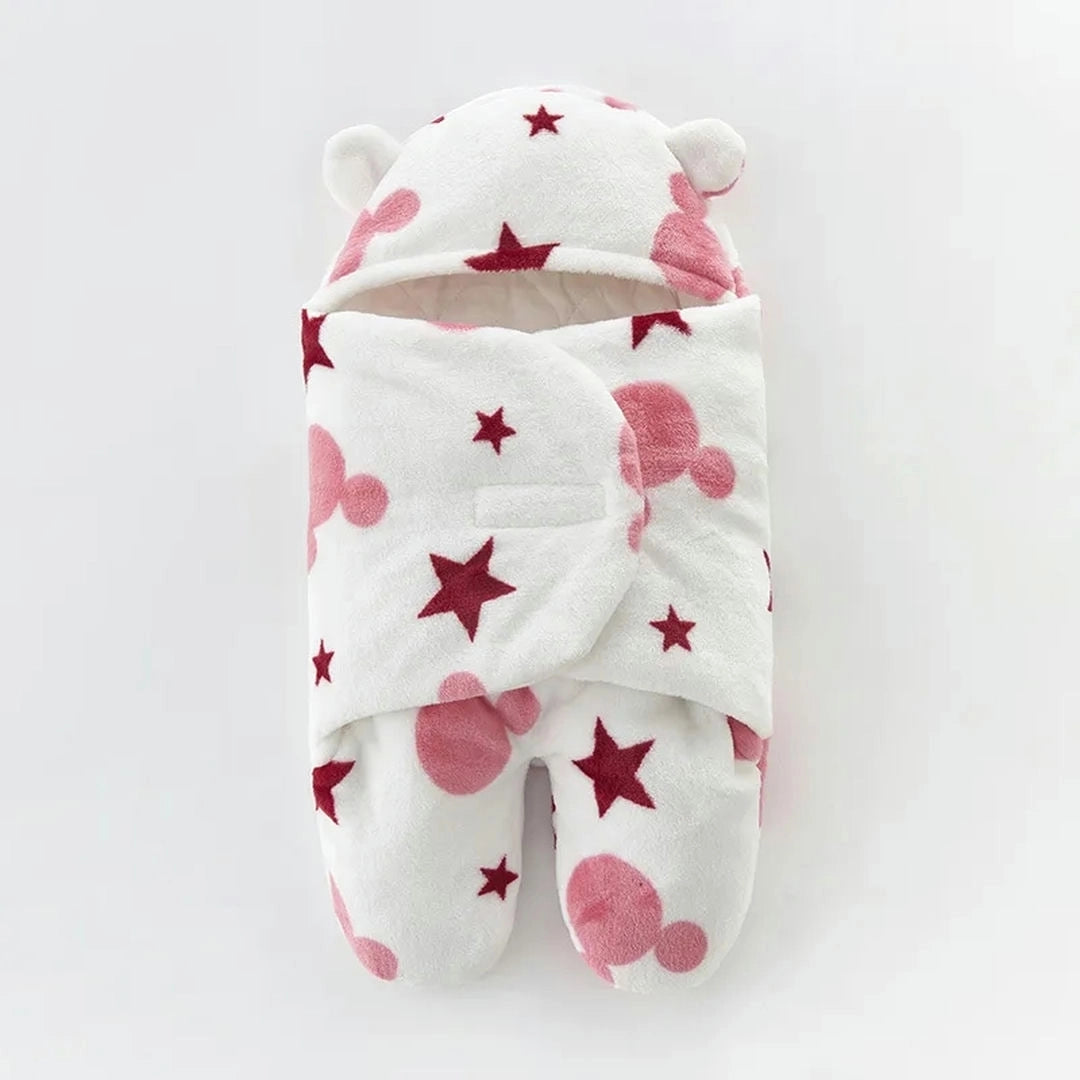 Mickey N Star Fleece Winter Baby Swaddle 1 - Minitaq baby kids clothes dress