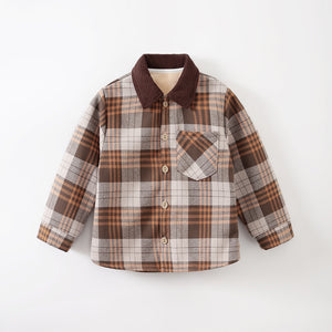 Brown Check Casual Shirt 1 - Minitaq baby kids clothes dress