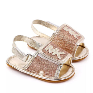 Gold MK Fashion Style Baby Shoes 1 - Minitaq baby kids clothes dress
