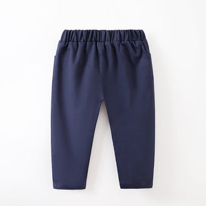 Dark Blue Kids Casual Elastic Pant 9 - Minitaq baby kids clothes dress