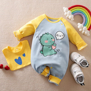 Little Dino Heart Baby Romper 1 - Minitaq baby kids clothes dress