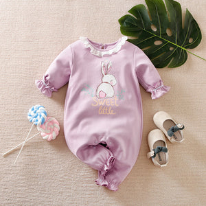 Sweet Little Bunny Purple Baby Romper 1 - Minitaq baby kids clothes dress