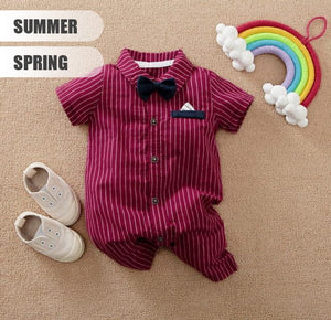 Stylish Maroon Summer Baby Romper 2 - Minitaq baby kids clothes dress