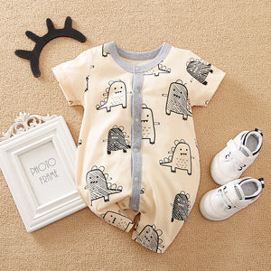 Dino Doodle Summer Baby Romper 1 - Minitaq baby kids clothes dress