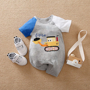 Little Digger Cartoon Baby Romper 1 - Minitaq baby kids clothes dress