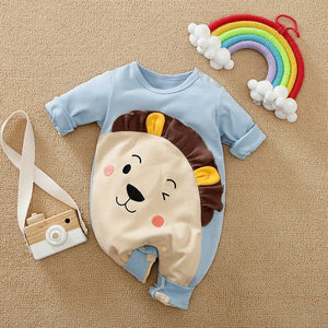 Blue Adorable Cartoon Baby Romper 1 - Minitaq baby kids clothes dress