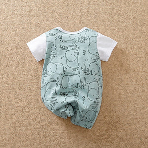 Soft Green Elephant Summer Romper 8 - Minitaq baby kids clothes dress