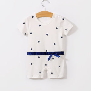 Dashing Blue Dots Summer Baby Romper 1 - Minitaq baby kids clothes dress