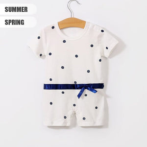 Dashing Blue Dots Summer Baby Romper 2 - Minitaq baby kids clothes dress