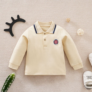 Cream Polo Full Sleeve Shirt 1 - Minitaq baby kids clothes dress