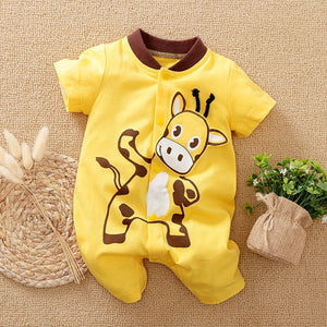Cute Giraffe Summer Baby Romper 1 - Minitaq baby kids clothes dress