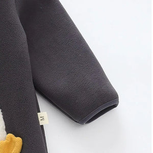 Penguin Fleece Zipper Winter Hoodie - Minitaq baby kids clothes dress