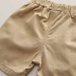 Cartoon Patterned Summer Shirt With Beige Cotton Shorts 10 - Minitaq baby kids clothes dress