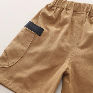 Brown Shorts N Striped Shirt 2pcs Set - Minitaq baby kids clothes dress