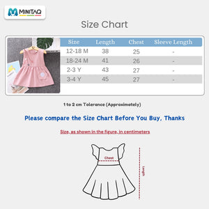 Flower Design Light Pink Sleeveless Cotton Frock For Girls - Minitaq baby kids clothes dress