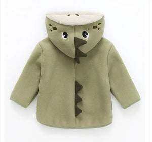 Little Dino Fleece Zipper Winter Hoodie - Minitaq baby kids clothes dress