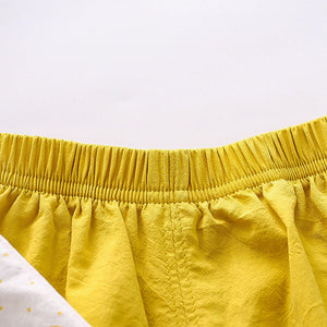 Cute Mustard Yellow Polka Dots 2pcs Set For Girls - Minitaq baby kids clothes dress