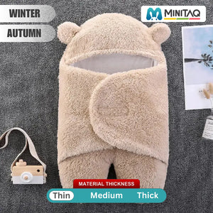 Comfy Beige Color Winter Baby Swaddle 1 - Minitaq baby kids clothes dress