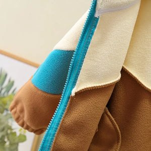 Beige Brown N Blue Color Block Jacket - Minitaq baby kids clothes dress