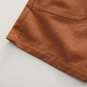 Stylish Blue Strap Shirt N Rust Pocket Shorts - Minitaq baby kids clothes dress