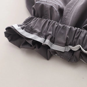 Letter Style Dark Gray Shorts N Shirt 2pcs Set - Minitaq baby kids clothes dress