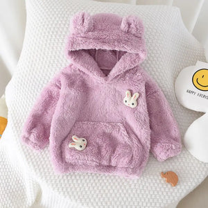 Cozy Purple Bunny N Bear Ear Hoodie - Minitaq baby kids clothes dress