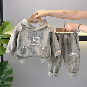 Rugged Fashion Army Green 2pc Terry Hoodie Jogger Set - Minitaq baby kids clothes dress