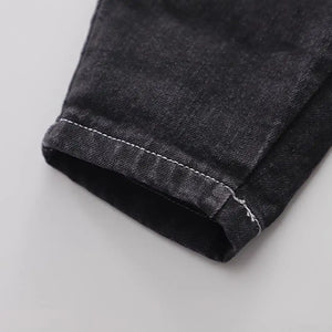 Warm Comfy White Hooded Zipper Jacket With Black Denim Set - Minitaq baby kids clothes dress