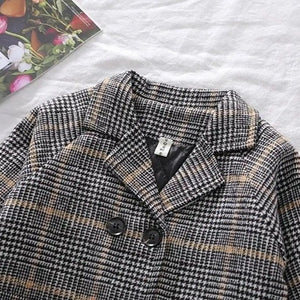 Classic Plaid Wool Blend Jacket Coat - Minitaq baby kids clothes dress