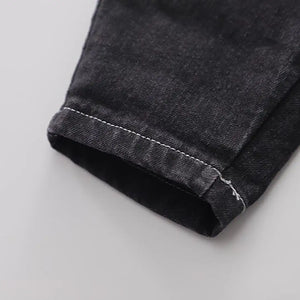 Warm Comfy Blue Hooded Zipper Jacket With Black Jeans Set - Minitaq baby kids clothes dress