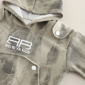 Rugged Fashion Army Green 2pc Terry Hoodie Jogger Set - Minitaq baby kids clothes dress