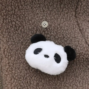 Brown Panda Hooded Jacket N Khaki Drawstring Pants - Minitaq baby kids clothes dress