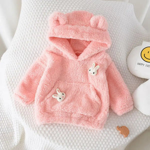 Cozy Pink Bunny N Bear Ear Hoodie - Minitaq baby kids clothes dress