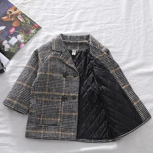 Classic Plaid Wool Blend Jacket Coat - Minitaq baby kids clothes dress