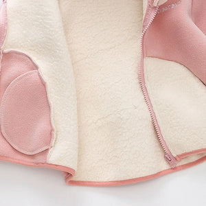 Rabbit Face Zipper Winter Hoodie - Minitaq baby kids clothes dress