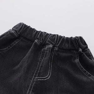 Warm Comfy Blue Hooded Zipper Jacket With Black Jeans Set - Minitaq baby kids clothes dress