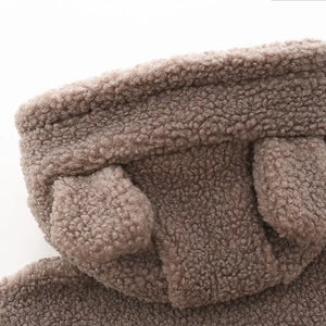 Brown Panda Hooded Jacket N Khaki Drawstring Pants - Minitaq baby kids clothes dress