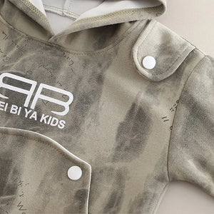 Rugged Fashion Army Green 2pc Terry Hoodie Jogger Set - Minitaq baby kids clothes dress