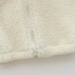 Cream Hooded Jacket with Rabbit Patch N Brown Ruffle Pants Set - Minitaq baby kids clothes dress