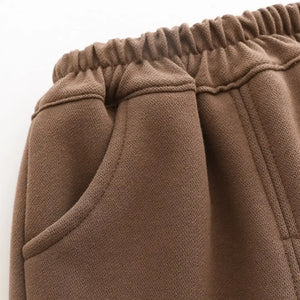 Cream Hooded Jacket with Rabbit Patch N Brown Ruffle Pants Set - Minitaq baby kids clothes dress