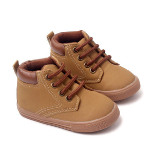 Versatile Brown Lace Up Baby Shoes 1 - Minitaq baby kids clothes dress