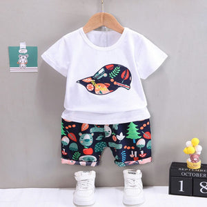 Stylish Jolly Cap T-Shirt With Shorts 1 - Minitaq baby kids clothes dress
