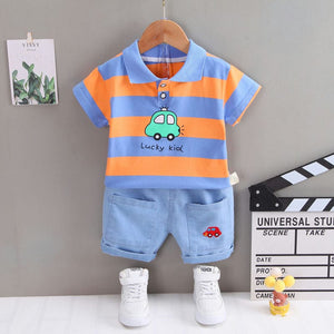 Lucky Kid Car Design Shirt and Shorts V3 1 - Minitaq baby kids clothes dress