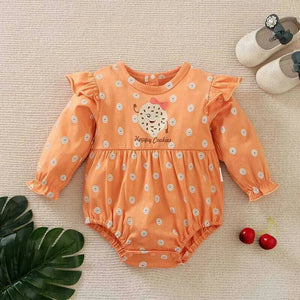 Orange Casual Baby Girl Onesie 1 - Minitaq baby kids clothes dress