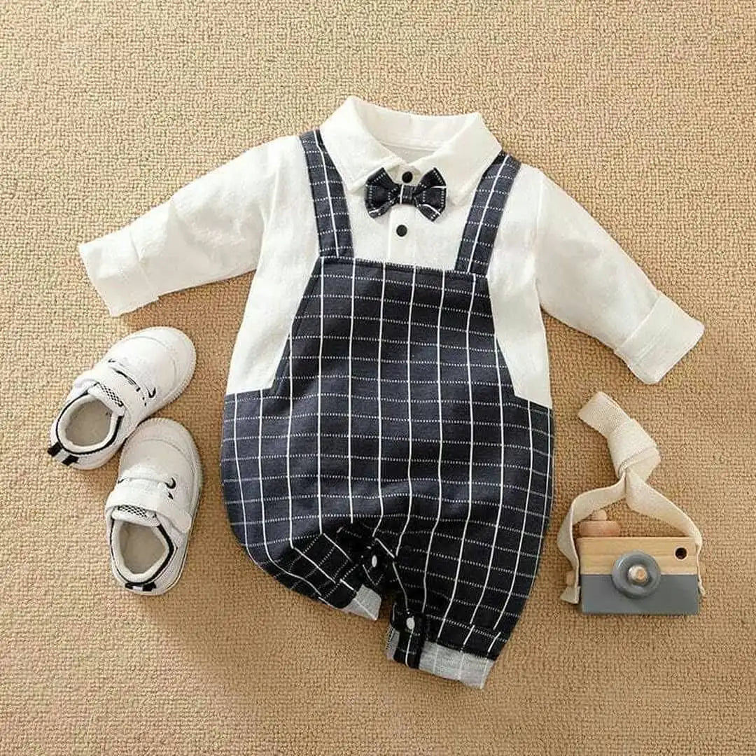 Formal Dungaree Style Baby Romper | Minitaq Baby & Kids Formal Dungaree Style Baby Romper | Minitaq Baby & Kids