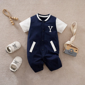 Sports Jersy Style Summer Cotton Romper 1 - Minitaq baby kids clothes dress