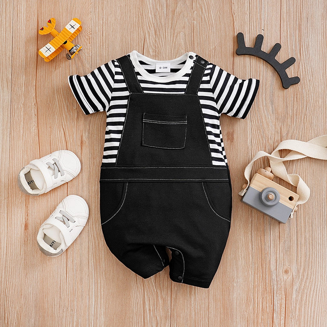 The French Style Dungaree Cotton Romper 1 - Minitaq baby kids clothes dress