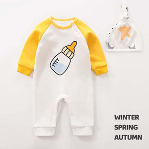 Baby Bottle Winter Fleece Cover All with Cotton Hat 2 - Minitaq baby kids clothes dress