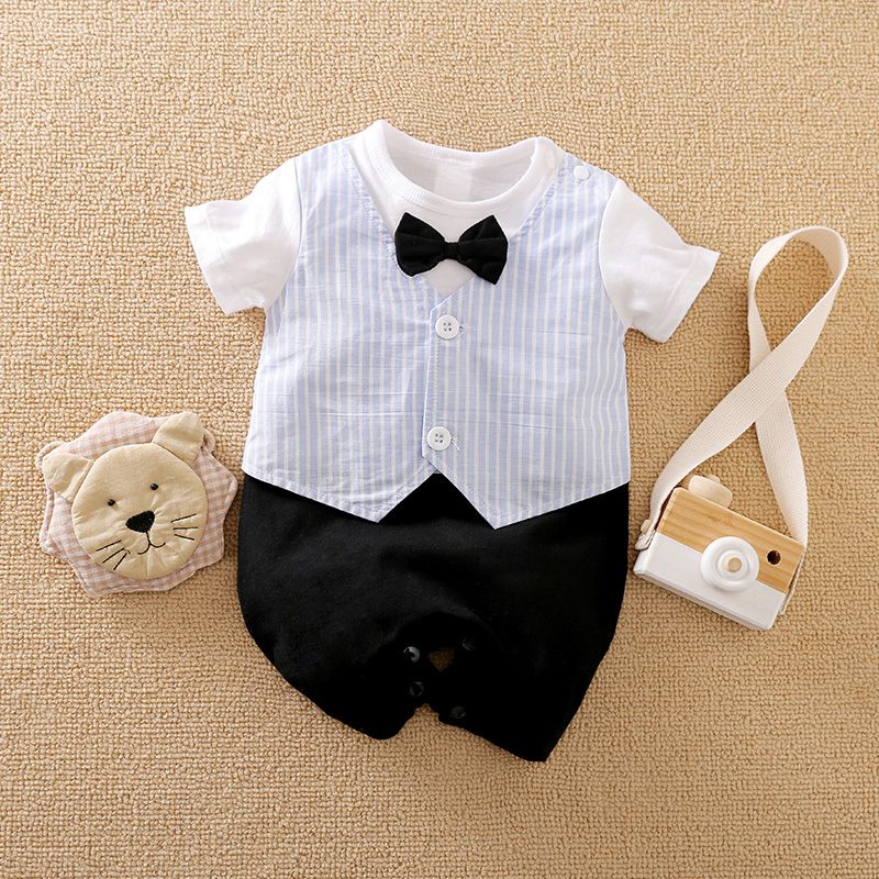 Formal Baby Boy Romper with Bow Tie Minitaq Baby Kids