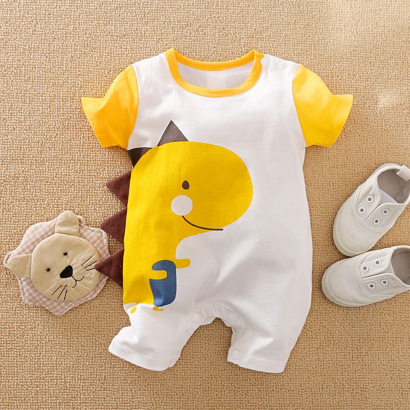Stylish Yellow Dinosaur Baby boy Romper Minitaq Baby Kids